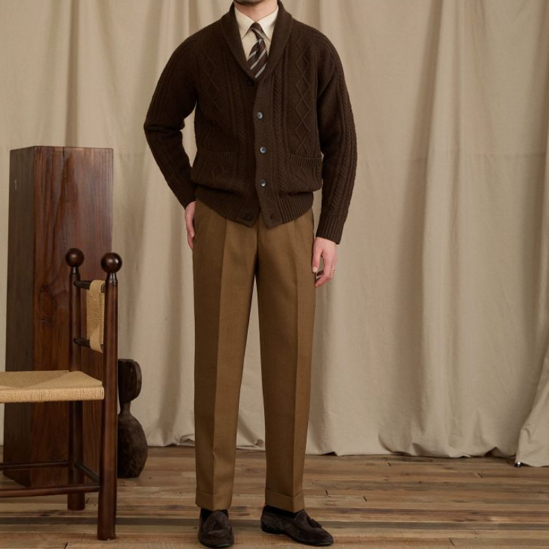 DARIO CABLE KNIT CARDIGAN