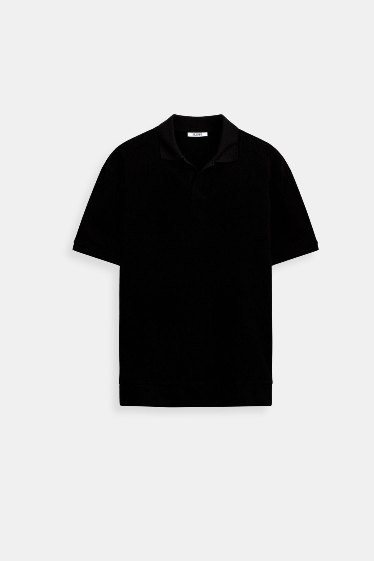 LEON KNIT OPEN-COLLAR POLO