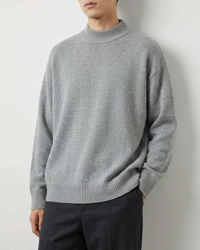 HARVEY MERINO MOCK NECK SWEATER