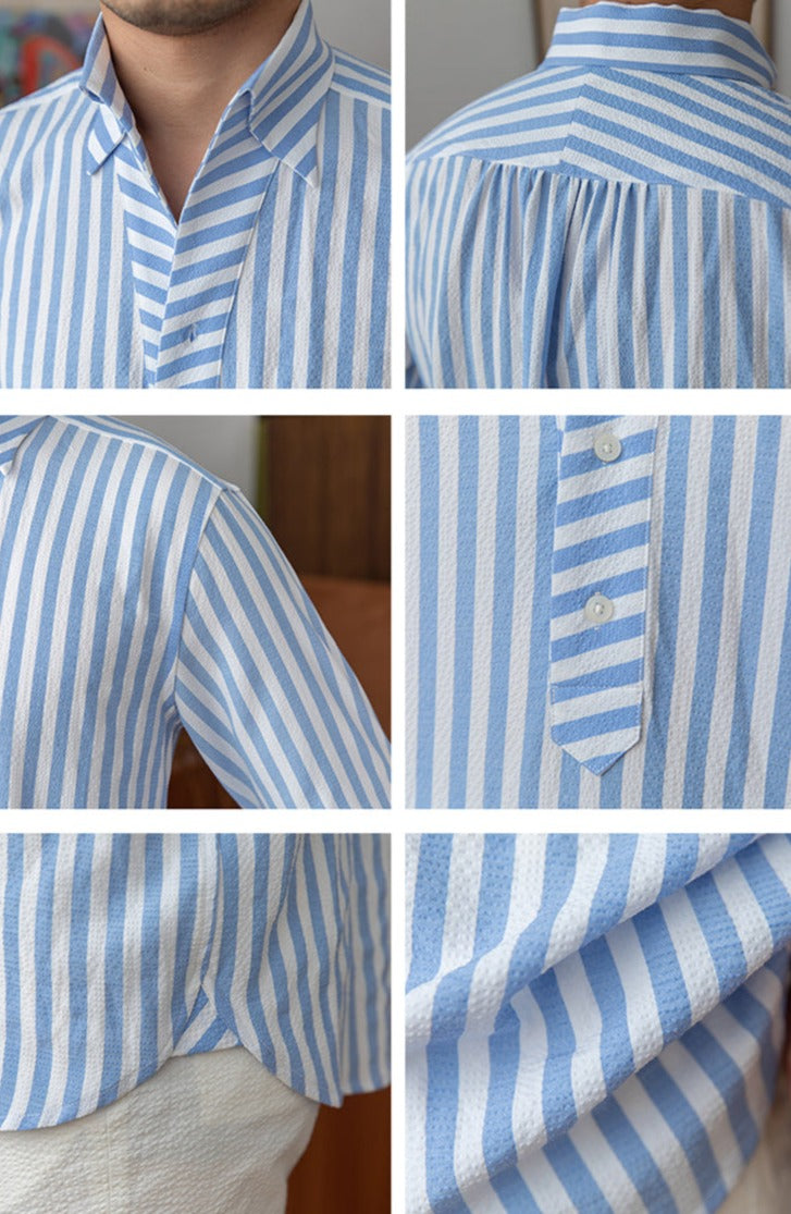 PAULO SEERSUCKER STRIPED SHIRT