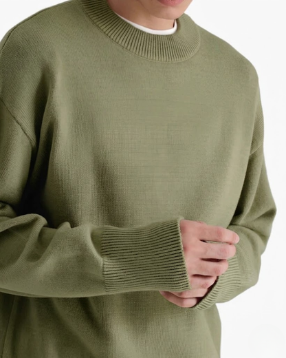 HARVEY MERINO MOCK NECK SWEATER