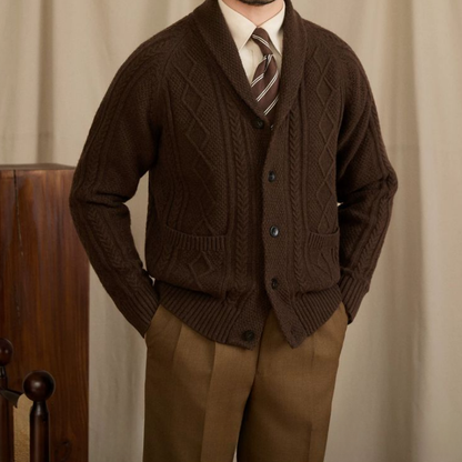DARIO CABLE KNIT CARDIGAN