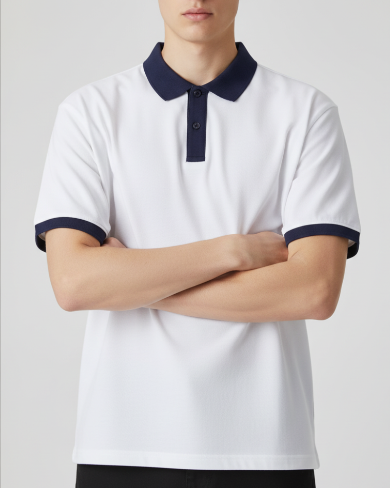 EVAN CONTRAST KNIT POLO