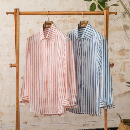 LORENZO STRIPED LINEN SHIRT