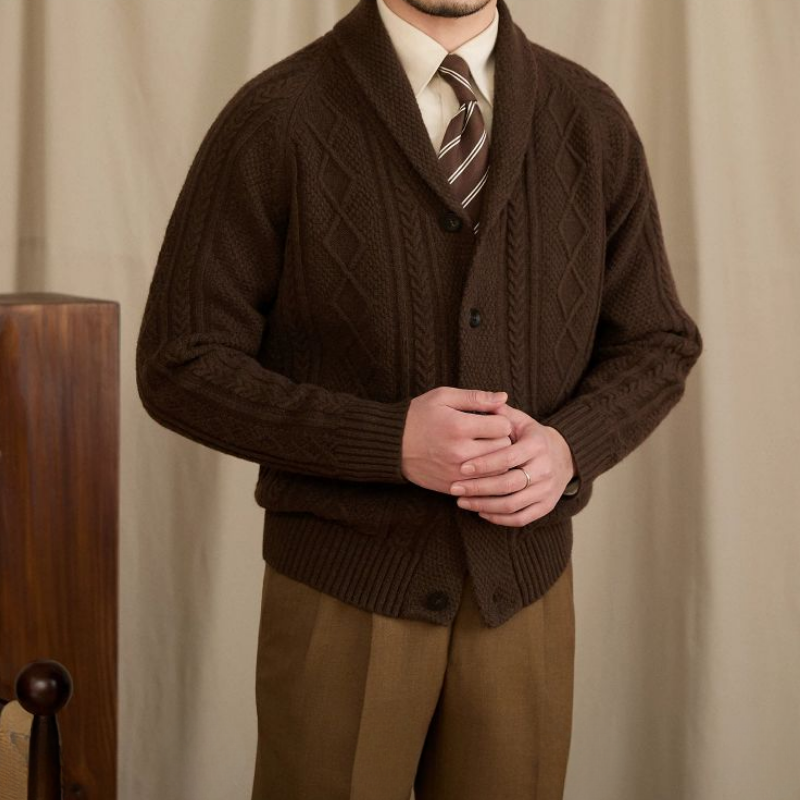 DARIO CABLE KNIT CARDIGAN