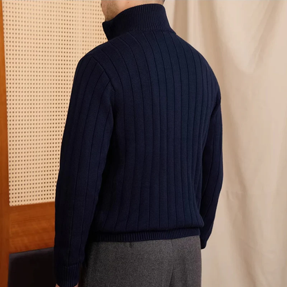 SIMONE RIBBED ZIP CARDIGAN