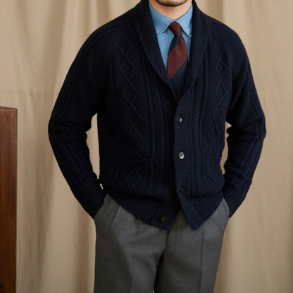 DARIO CABLE KNIT CARDIGAN