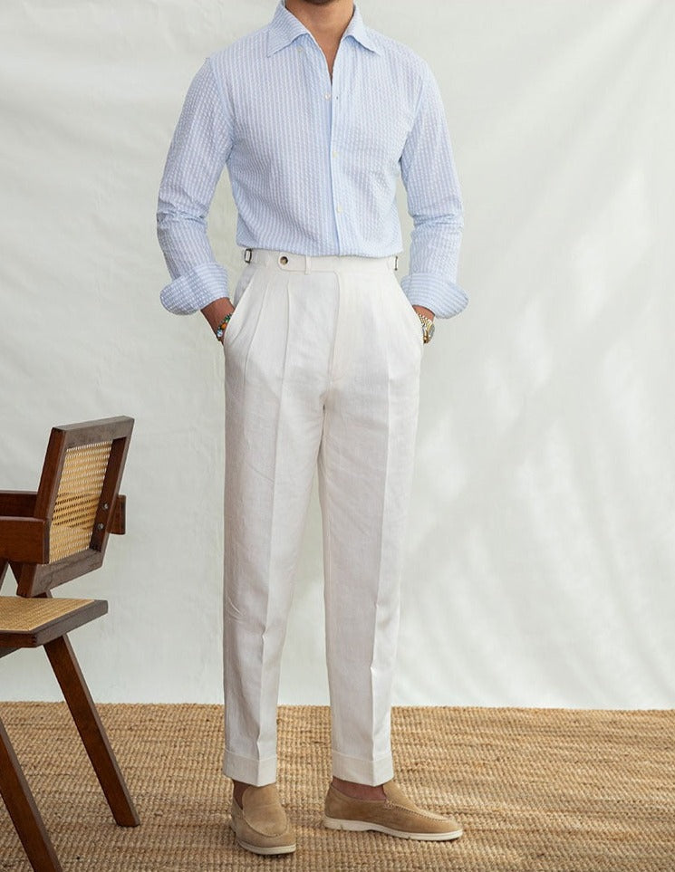 MARTINO SEERSUCKER STRIPED SHIRT