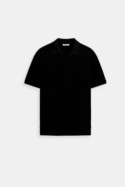 LEON KNIT OPEN-COLLAR POLO