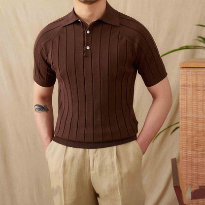 MASSIMO RIBBED KNIT POLO