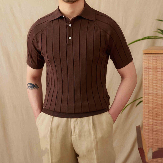 MASSIMO RIBBED KNIT POLO