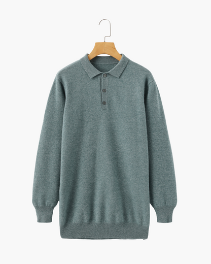 ROWAN MERINO HENLEY SWEATER