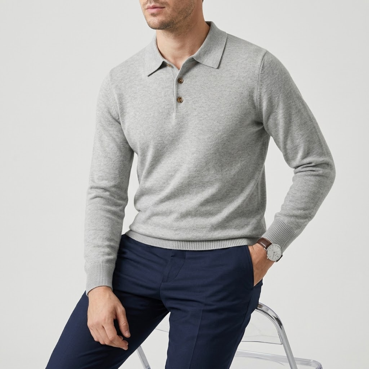HENRY LONG SLEEVE POLO – Timeless Men's Clothing | Riccardo Ricci