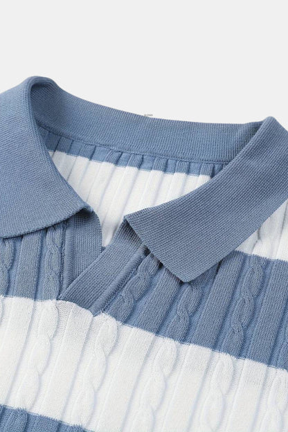 MILES STRIPED KNIT POLO