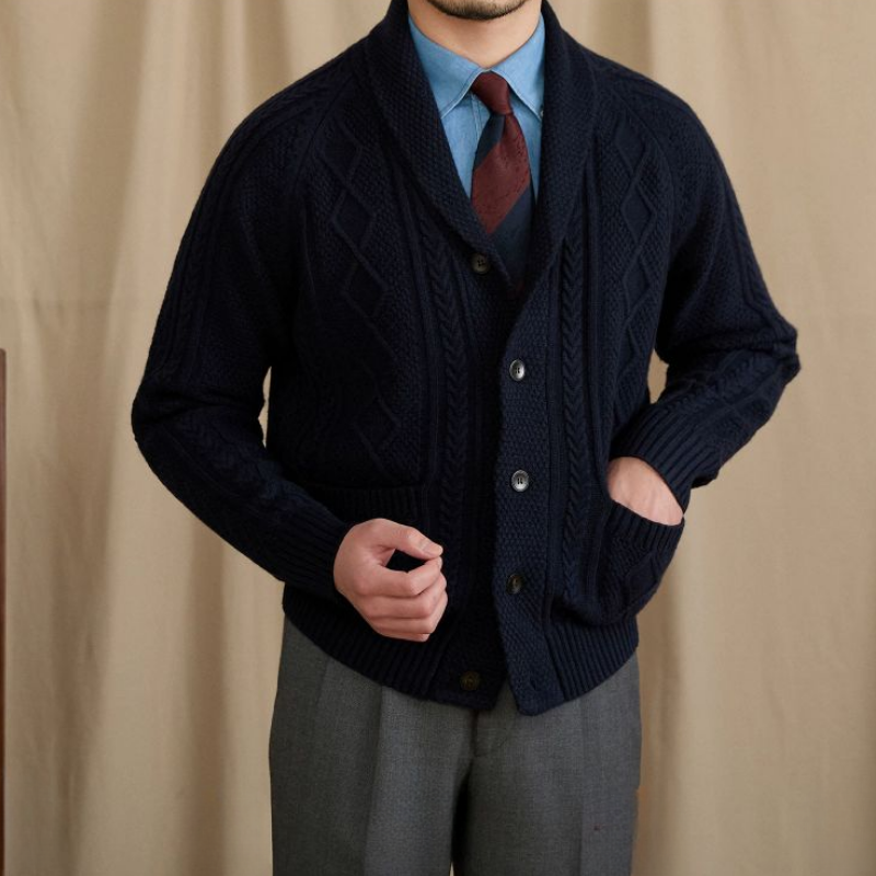 DARIO CABLE KNIT CARDIGAN