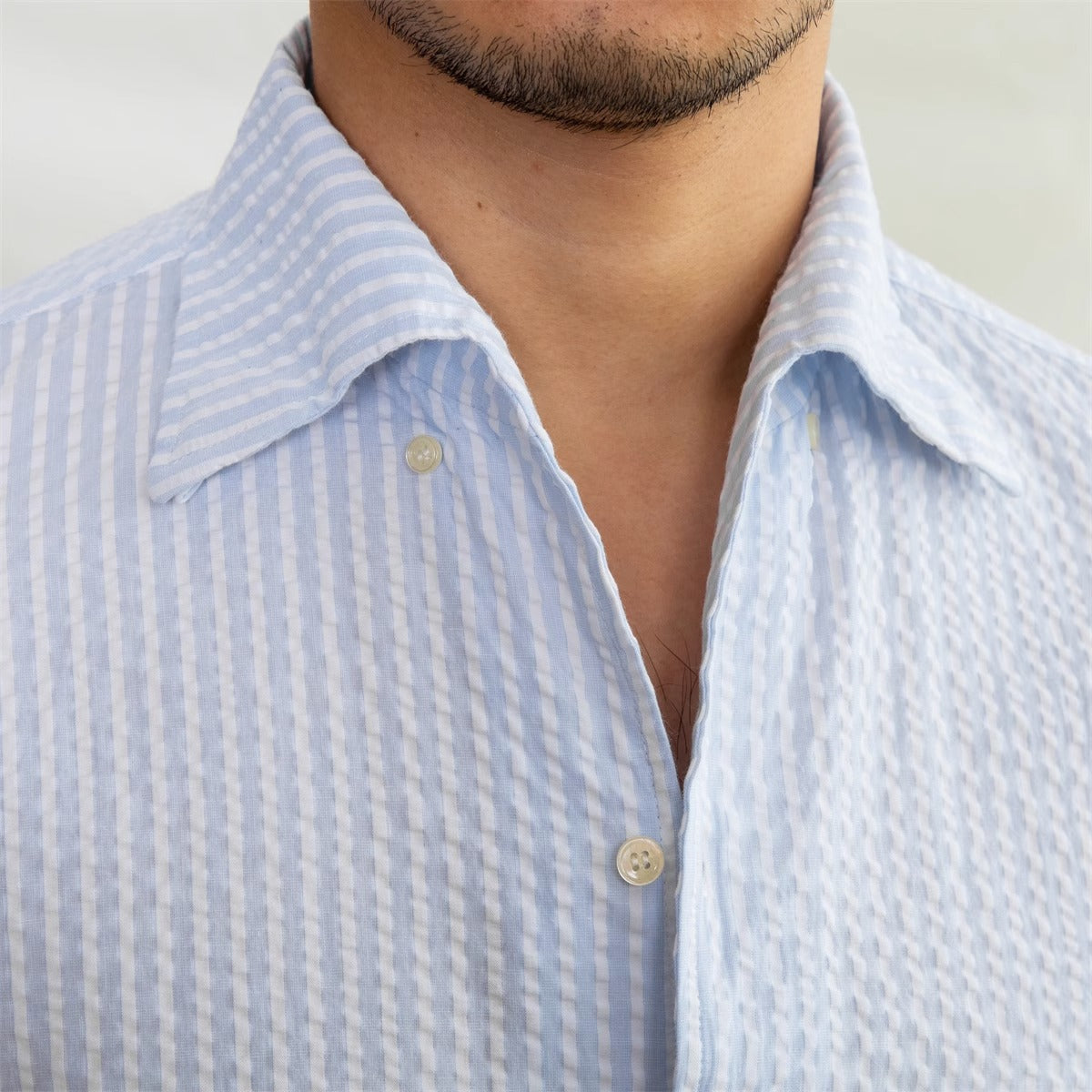 MARTINO SEERSUCKER STRIPED SHIRT