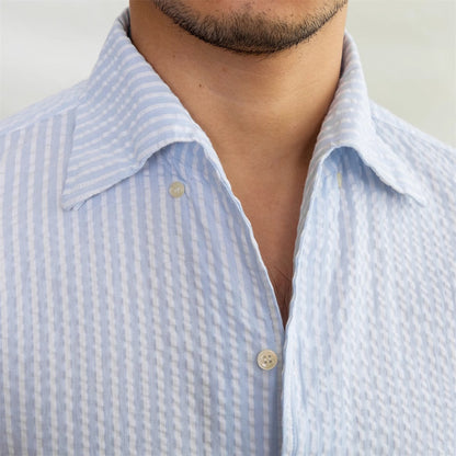 MARTINO SEERSUCKER STRIPED SHIRT
