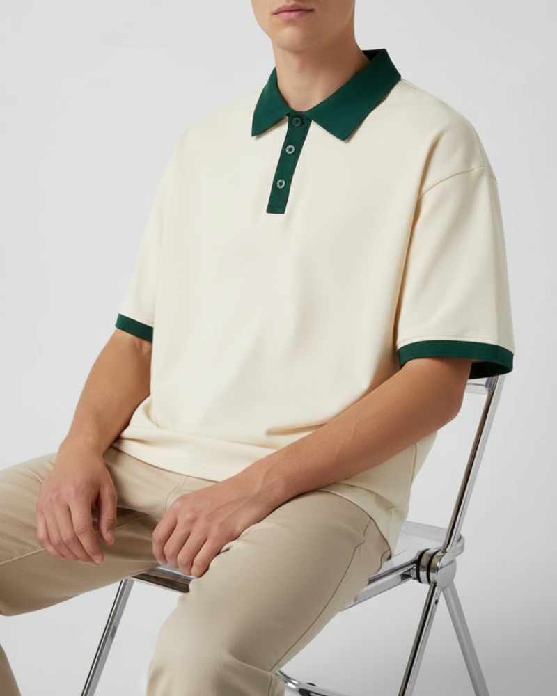 EVAN CONTRAST KNIT POLO