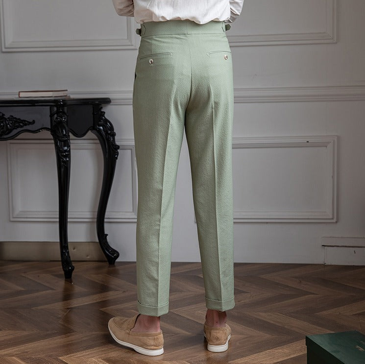 NICOLAS SEERSUCKER TROUSERS