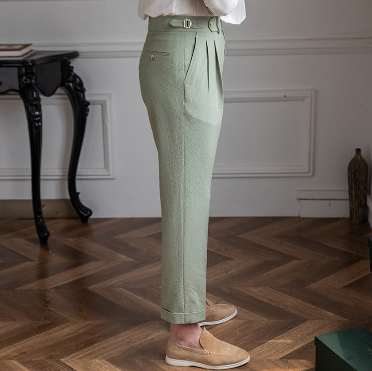 NICOLAS SEERSUCKER TROUSERS
