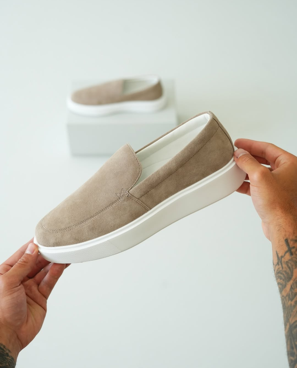 ROCKY SUEDE SLIP ONS