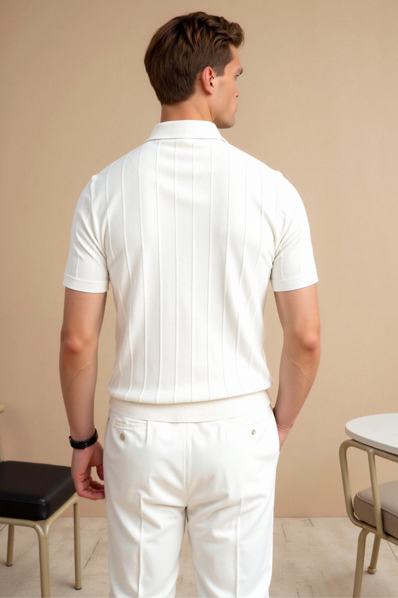 JULIAN RIBBED KNIT POLO