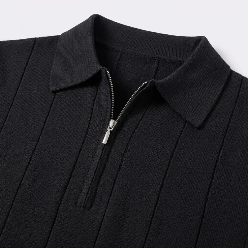 ADONIS PLEATED KNIT POLO