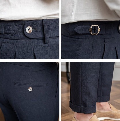 NICOLAS SEERSUCKER TROUSERS