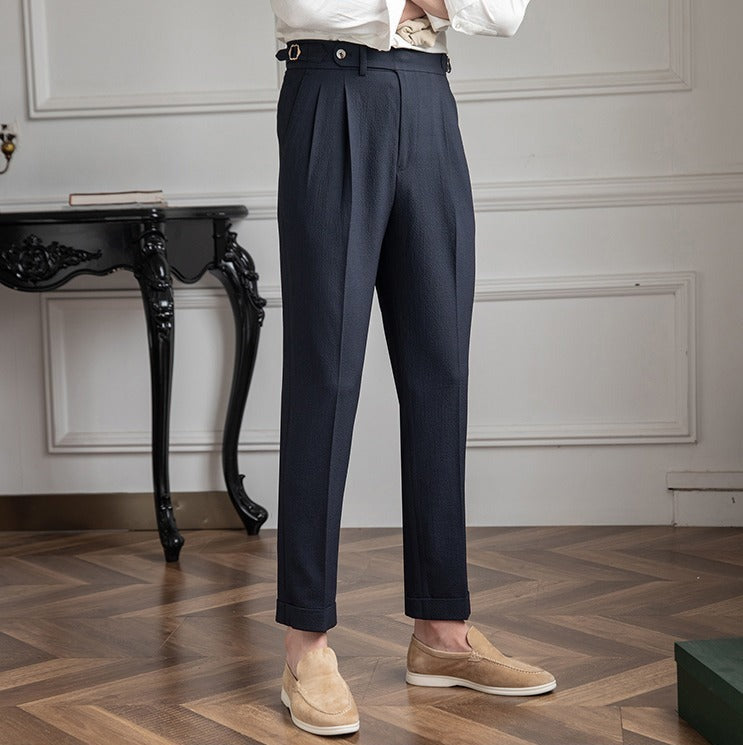 NICOLAS SEERSUCKER TROUSERS