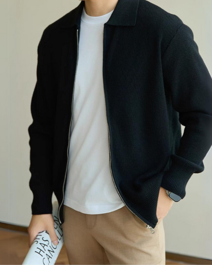 SOREN KNIT LONG-SLEEVE POLO