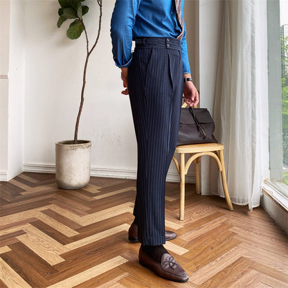 VICTOR PINSTRIPE TROUSERS