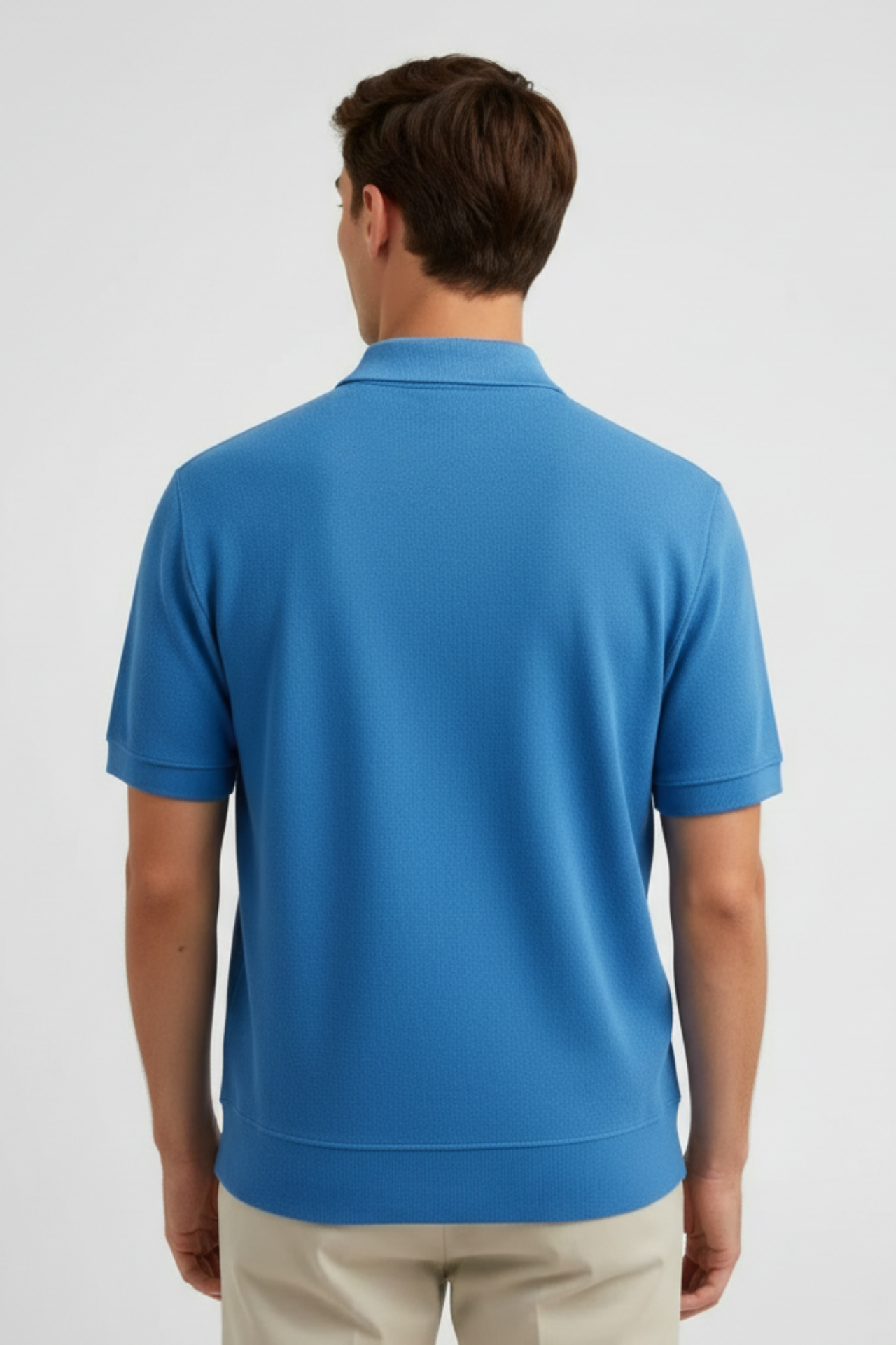 LEON KNIT OPEN-COLLAR POLO