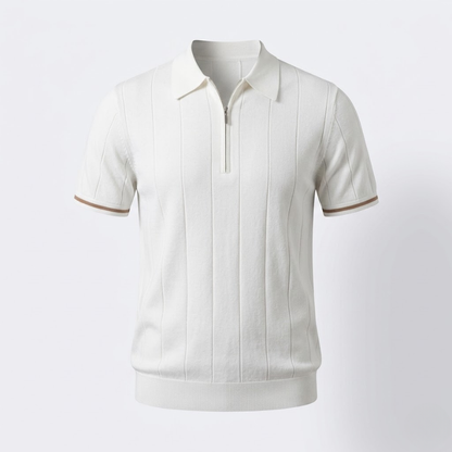 ADONIS PLEATED KNIT POLO