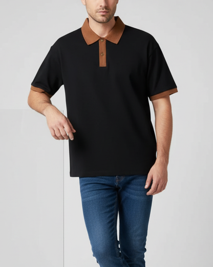 EVAN CONTRAST KNIT POLO