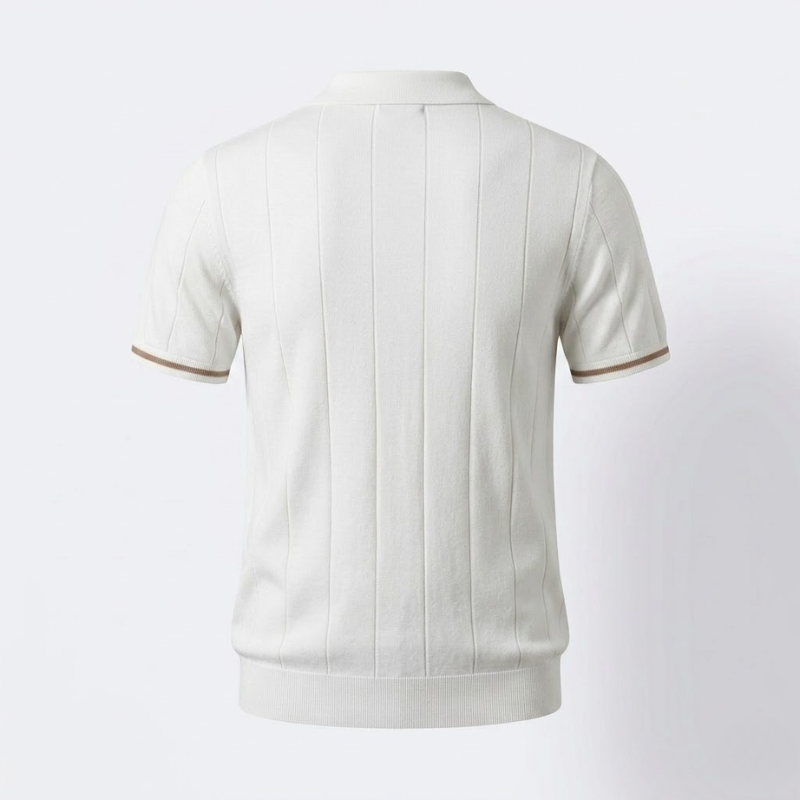 ADONIS PLEATED KNIT POLO