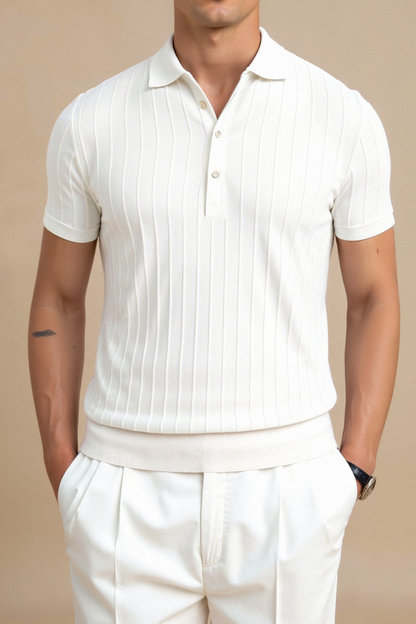 JULIAN RIBBED KNIT POLO