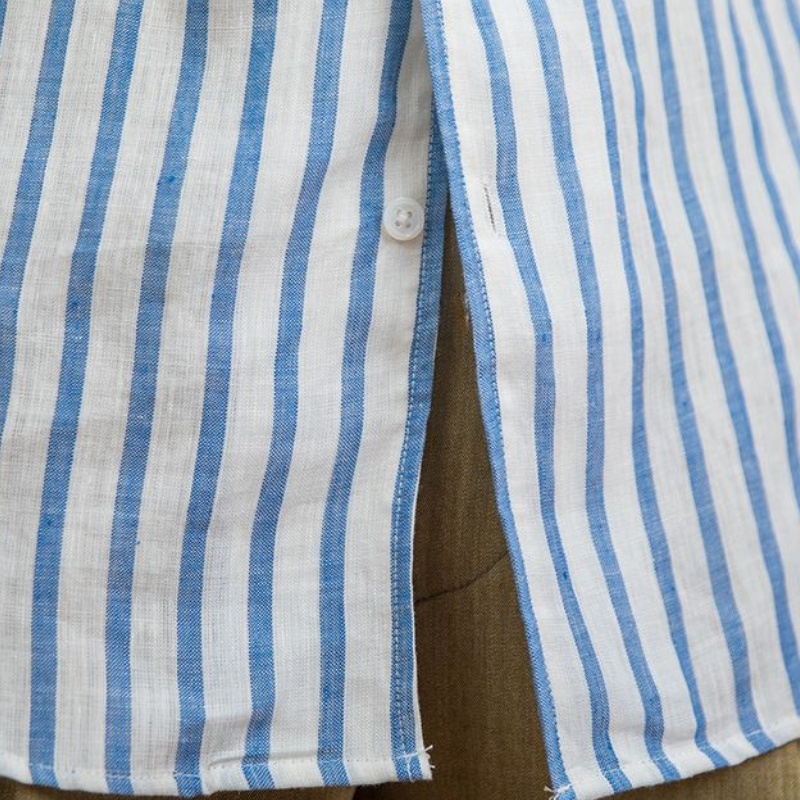 LORENZO STRIPED LINEN SHIRT