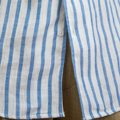 LORENZO STRIPED LINEN SHIRT