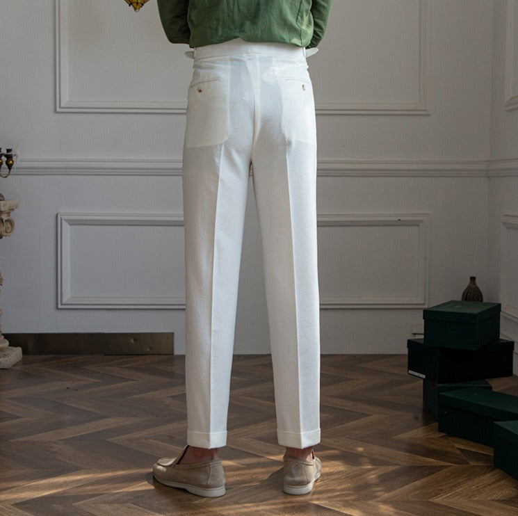 NICOLAS SEERSUCKER TROUSERS