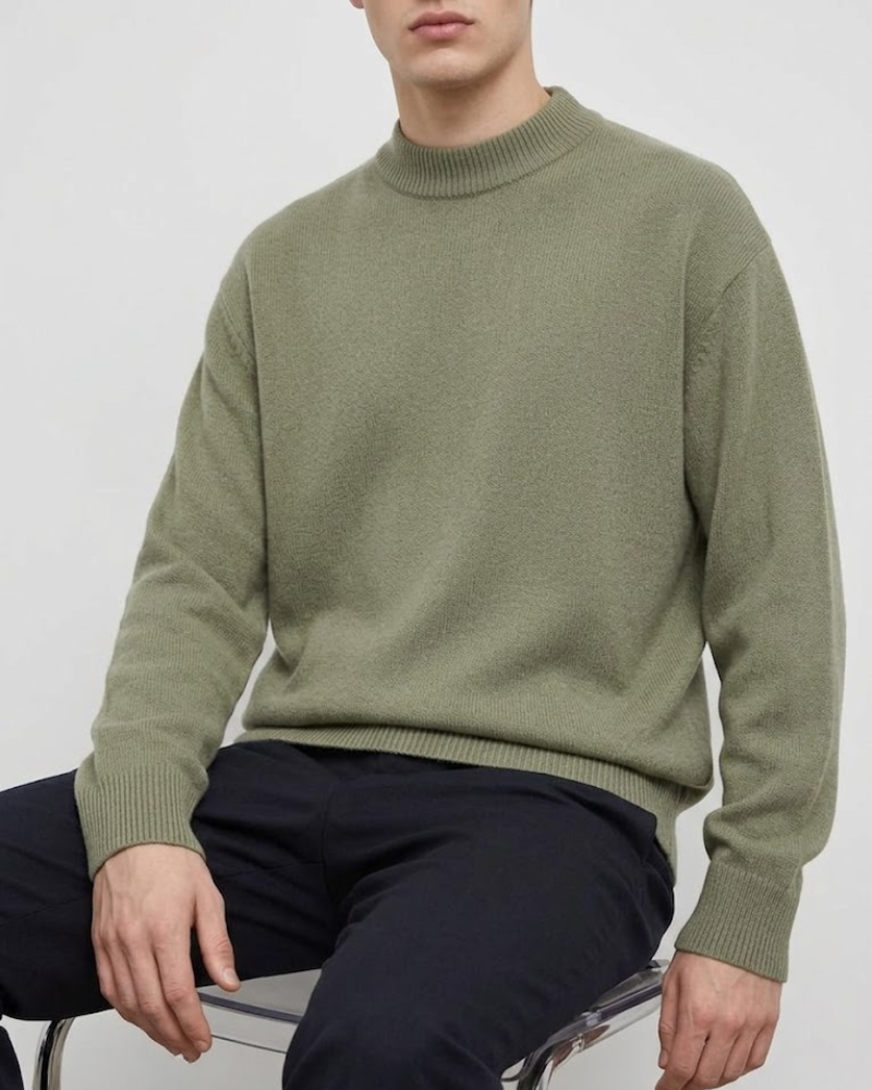 HARVEY MERINO MOCK NECK SWEATER