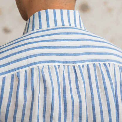 LORENZO STRIPED LINEN SHIRT