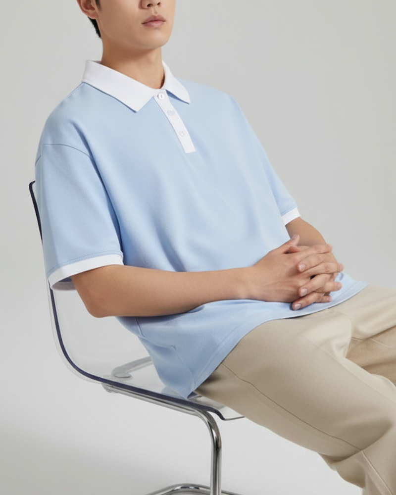 EVAN CONTRAST KNIT POLO
