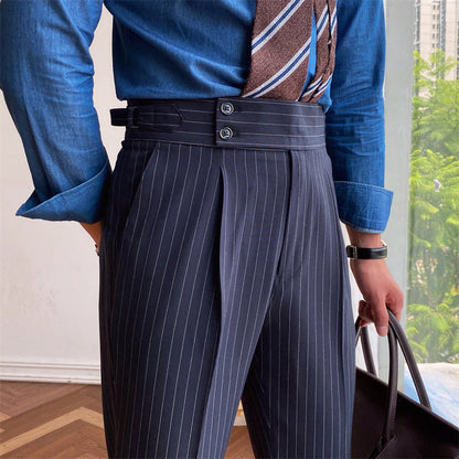 VICTOR PINSTRIPE TROUSERS