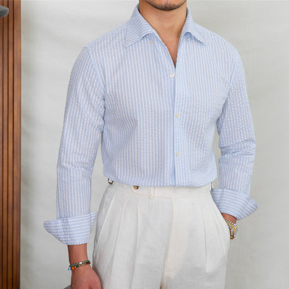 MARTINO SEERSUCKER STRIPED SHIRT