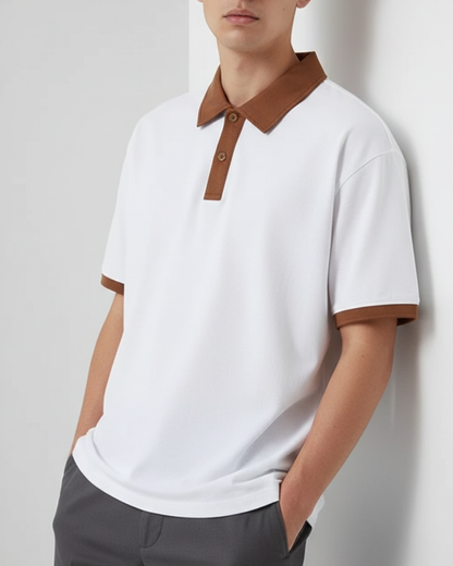 EVAN CONTRAST KNIT POLO