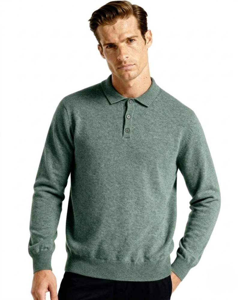 ROWAN MERINO HENLEY SWEATER
