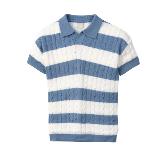 MILES STRIPED KNIT POLO