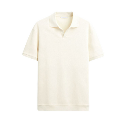 LEON KNIT OPEN-COLLAR POLO