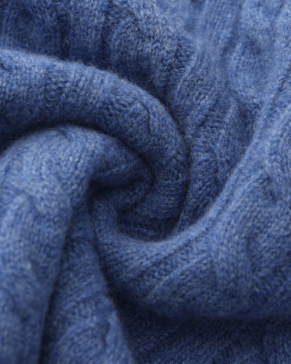 HARLAN HALF-ZIP CABLE KNIT SWEATER