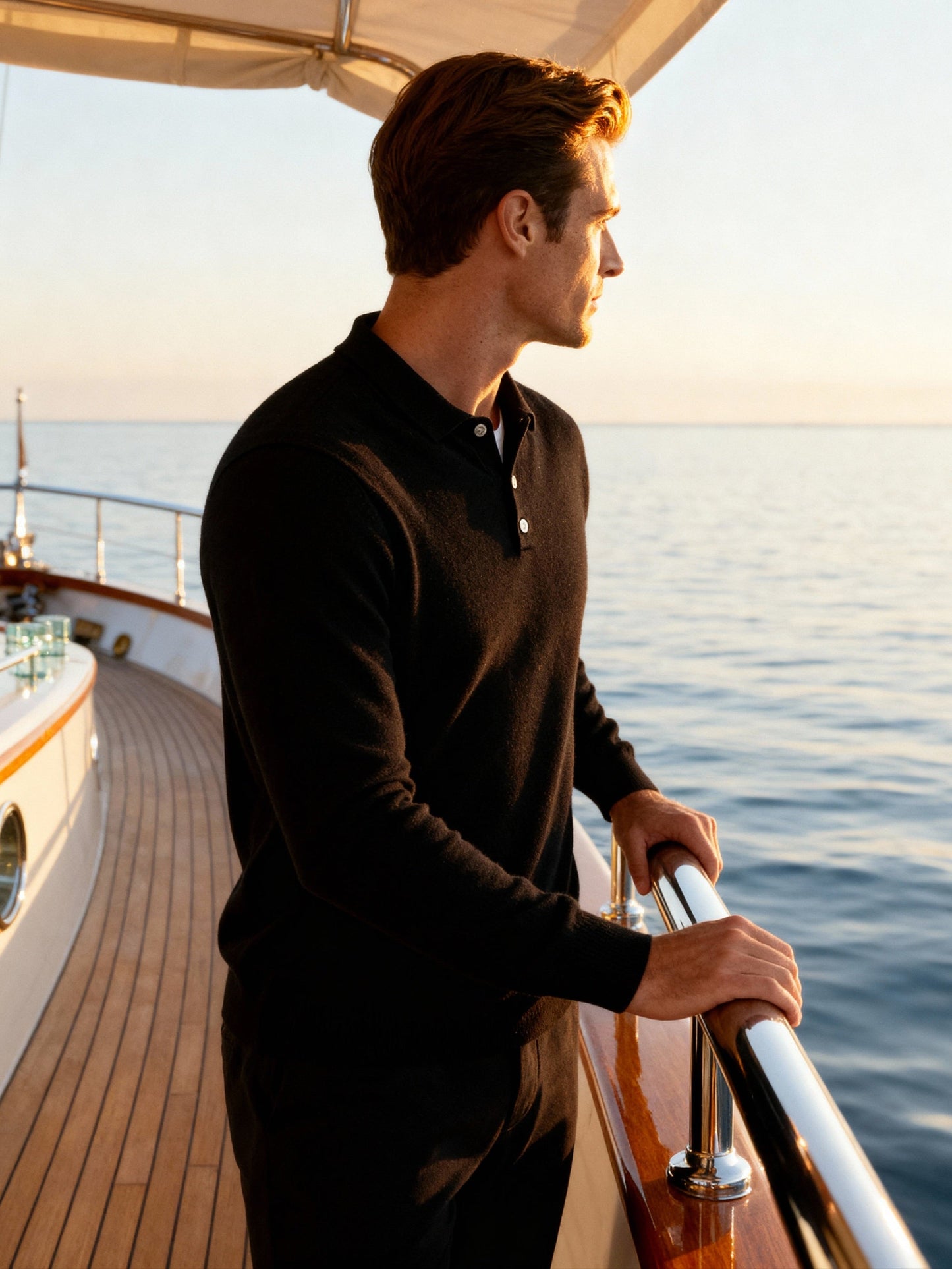 ROWAN MERINO HENLEY SWEATER
